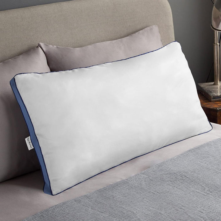 Pernă 40X80 cm din microfibră, pernă lavabilă, pernă respirabilă pentru dormit lateral, pernă de pat pentru alergici și toate pozițiile de dormit, gri Perne standard Naty Shop Albastru 40 X 80 Cm