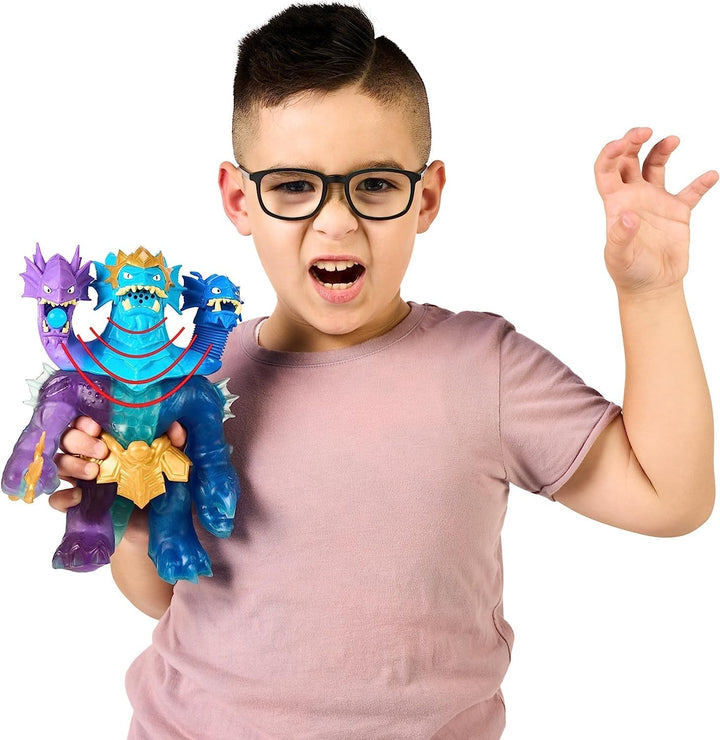 Heroes of Goo Jit Zu Deep GOO Sea King Hydra figurină cu putere de slime 3 în 1, 3 capete și efecte luminoase și sonore Action figures Naty Shop