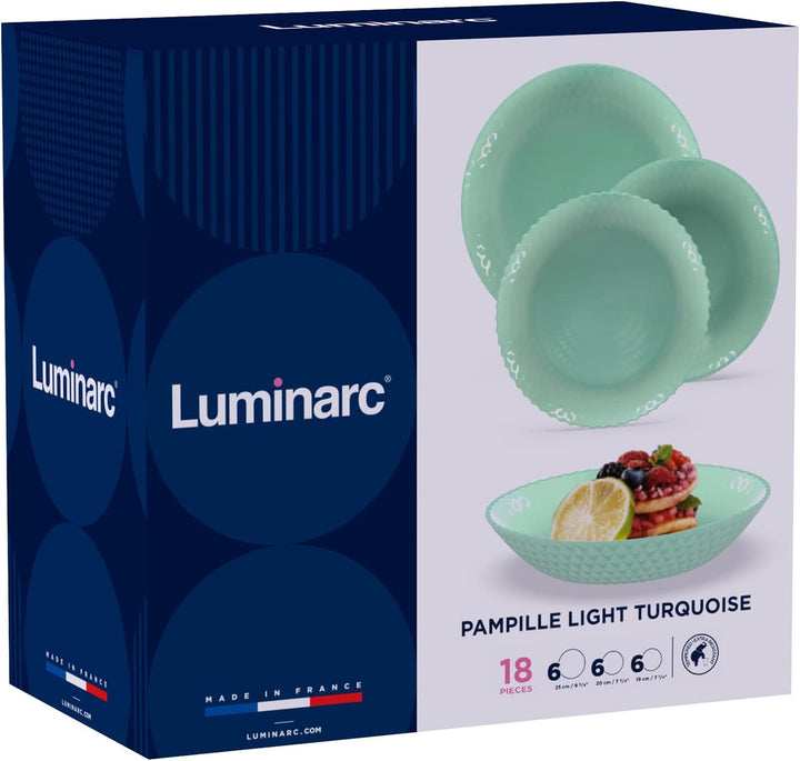 Pampille Turquoise Opal Veselă 18 bucăți - 6 persoane Seturi vesela masa Naty Shop