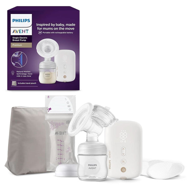 Elektronische Philips Avent Einzelmilchpumpe Premium - Mit Natural Motion Technologie, Wiederaufladbarem Akku, Timer-Anzeige (Modell SCF396/31) Accesorii Hrana si Alaptare Bebe Naty Shop