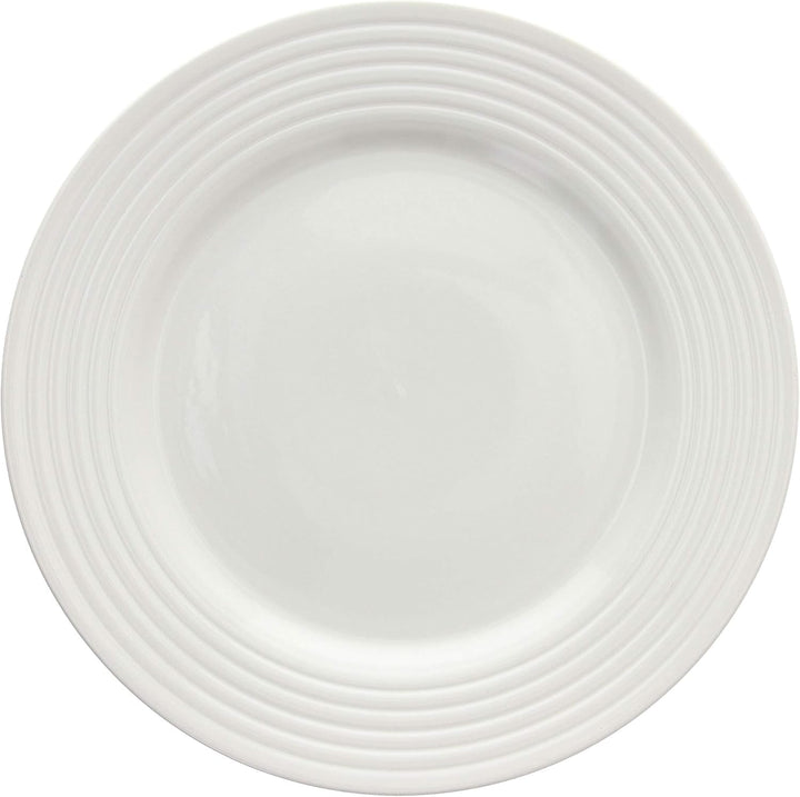 Rings Tellerservice Für 6 Personen, 18-Teilig, Porzellan, Weiß Seturi vesela masa Naty Shop