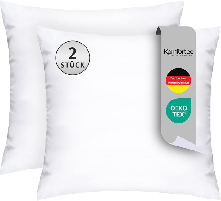 Pernă 80X80 Cm set de 2, pernă certificată Oeko-Tex cu umplutură de pernă 1000G, potrivită pentru alergici, lavabilă Perne standard Naty Shop 80X80 Cm pachet dublu Clasic