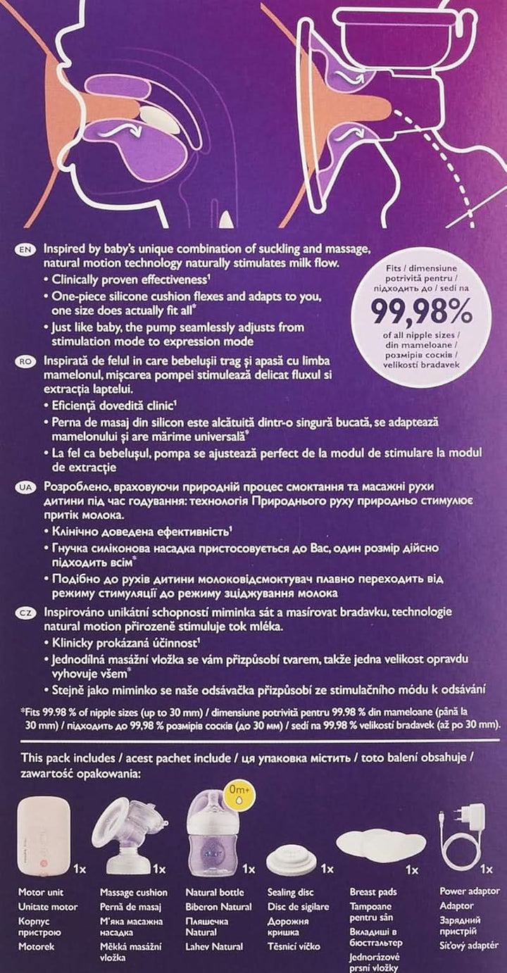 Pompă de sân electrică Philips Avent (model SCF395/11) Accesorii Hrana si Alaptare Bebe Naty Shop