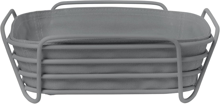 Blomus -DELARA- coș de pâine mărimea L, pătrat, pungă detașabilă din material textil, design elegant, 26 x 26 cm, culoare Moonbeam (64075) Cutii depozitare alimente Naty Shop Piele de rechin O mărime