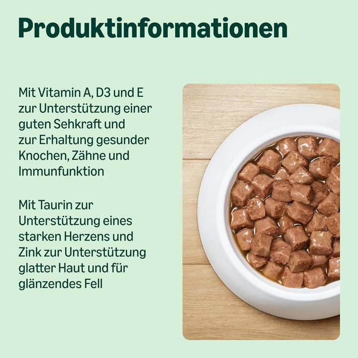 By Amazon Hrană pentru pisici, umedă, conservă, bucăți cu carne de pasăre în sos, 12 X 415 G