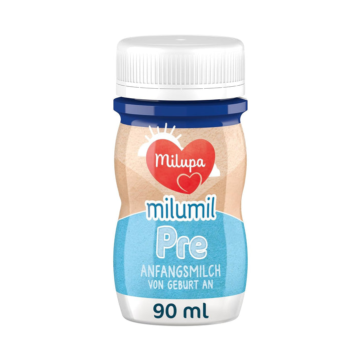 Milupa Milumil Pre, Lapte praf pentru bebeluși - Cu nutrienți importanți și fără ulei de palmier - 800 g Naty Shop 24 x 90 ml Milumil Pre (lichid gata preparat)