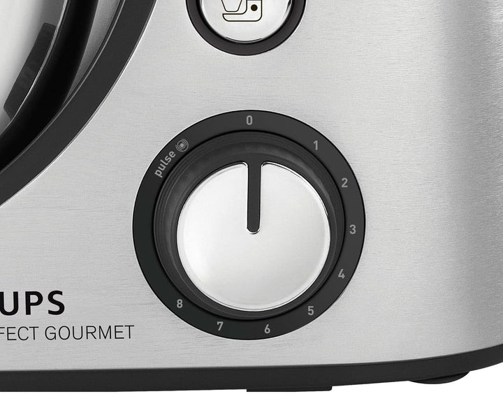 Robot de bucătărie Krups KA631D Master Perfect Gourmet | 1100 wați | 8 viteze | Bol din oțel inoxidabil de 4,6 litri | 5 accesorii: set de coacere, bol flexibil, unitate de mărunțire | oțel inoxidabil periat Mama si Copilul Naty Shop