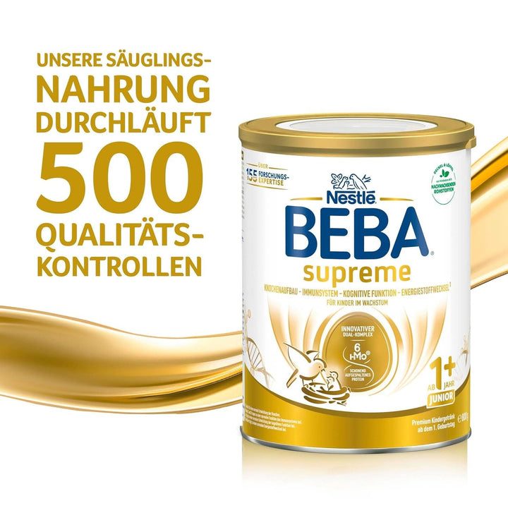 Băutură pentru copii BEBA SUPREME Junior 1+ de la 1 ani, mâncare pentru copii cu complex 6 HMO, numai lactoză, fără ulei de palmier, pachet 6 (6 x 800 g) Mama si Copilul Naty Shop