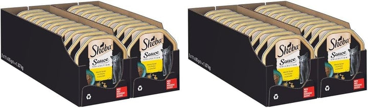SHEBA Bowl Hrană umedă pentru pisici Colecția de sosuri cu curcan în sos ușor 2 X 11 X 85G