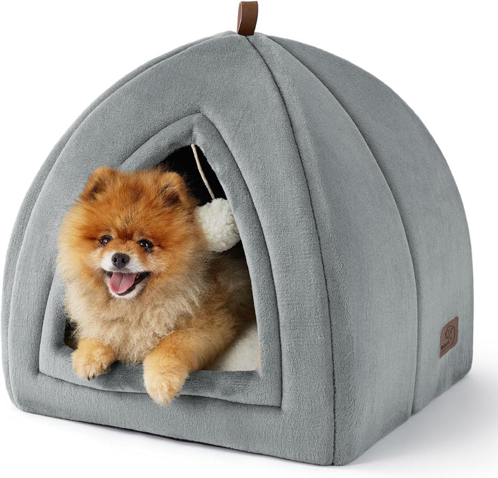 BEDSURE Peșteră pentru Pisici Roz - Pat Pliabil pentru Pisici cu Pernă Lavabilă, Cort pentru Pisici, Animale de Companie Mici și Medii, Casă de Pisici de Interior Moale și Călduroasă, 40 x 40 x 40 cm