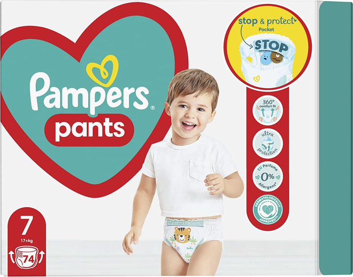 Pampers (versiunea clasica), pantaloni băiat/fată 7 74 buc Mama si Copilul Naty Shop