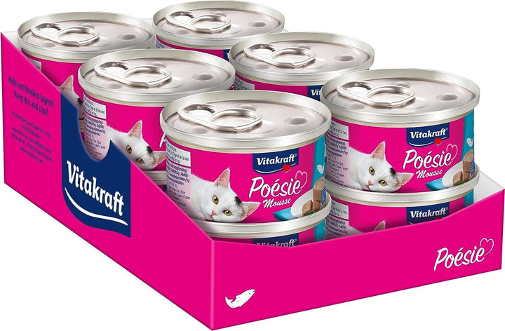 Vitakraft Poésie Mousse, hrană umedă pisică, mousse aeriană, cu carne de vită, fără zahăr adăugat și cereale (12X 85G)