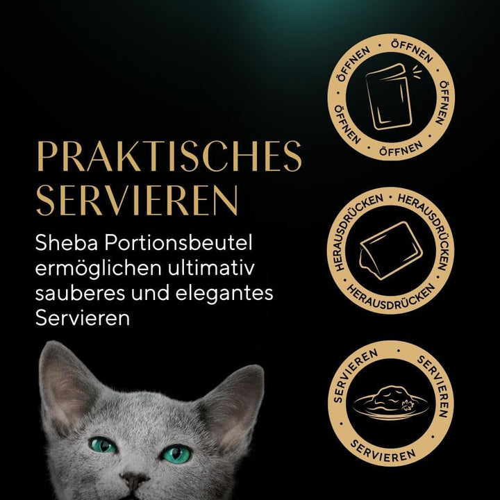Sheba Cats Hrană umedă pentru pisoi în pungă porționată Fine Variety With Salmon (MSC) And Chicken In Sauce Multipack 40X85G