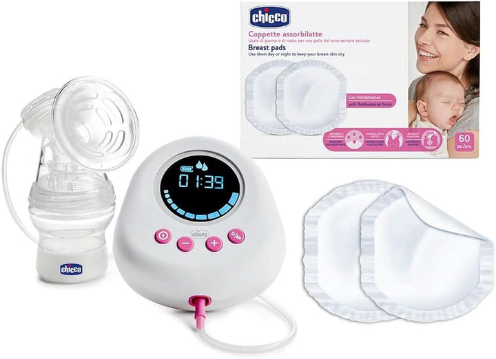 Chicco, pompă de sân electrică portabilă, 5 niveluri de intensitate, 150 ml Accesorii Hrana si Alaptare Bebe Naty Shop Milchpumpe + Sauger