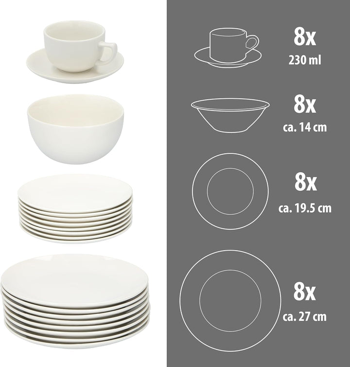 Feluri de mâncare Alpina 8 persoane - 40 -PART PATRU VÂRZIUNE GRASTERASE Seturi vesela masa Naty Shop