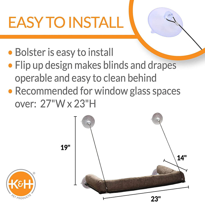 779090 Produse pentru animale de companie, EZ Kitty Sill Deluxe cu pernă, Pat luxos pentru pisici, pentru fereastră