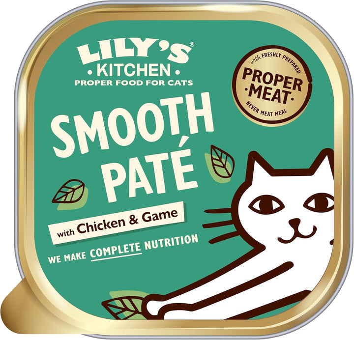 Lily'S Kitchen Hrană umedă naturală pentru pisici adulte, bol, pui - pateu, rețetă fără cereale (19 boluri X 85G)