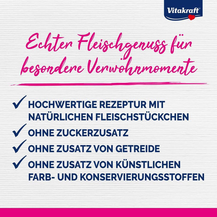 Vitakraft Poésie Délice, Country Selection, hrană umedă pentru pisici, jeleu de hrană umedă pentru pisici, cu pui, cu vită (1 pachet de 6X 85G)