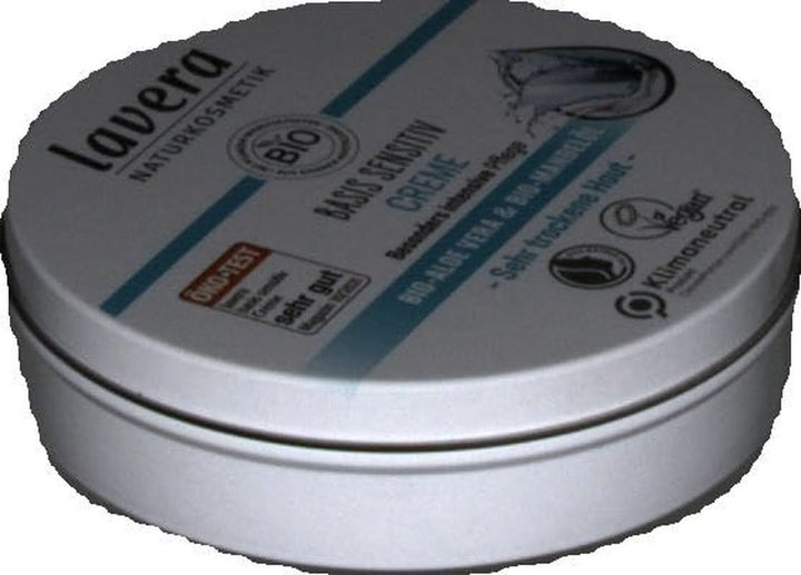 Lavera Basis Sensitiv, îngrijire intensivă pentru pielea uscată cu Aloe Vera si ulei de migdale, 150 ml Naty Shop