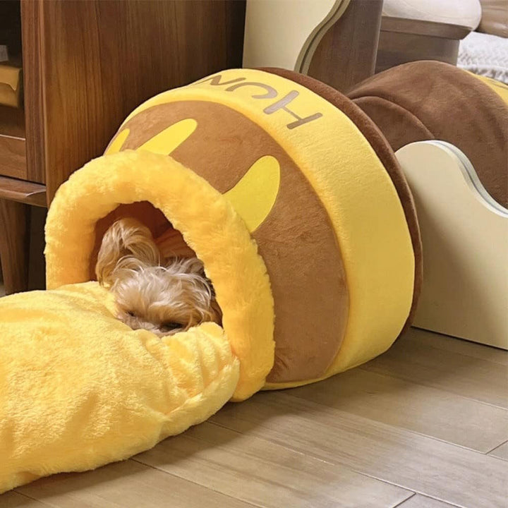 Pat pentru pisici, peșteră pentru pisici, pat de pluș pentru pisici, pat de pluș pentru pisici, cuib de pisică cu miere, pentru pisici mici