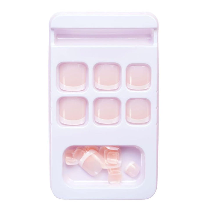 24 bucăți unghii artificiale, roz franțuzesc, alb, unghii artificiale, vârf scurt, pătrate cu lipici, accesorii pentru femei sau fete, idee de cadou pentru Crăciun, nuntă, Ziua Mamei