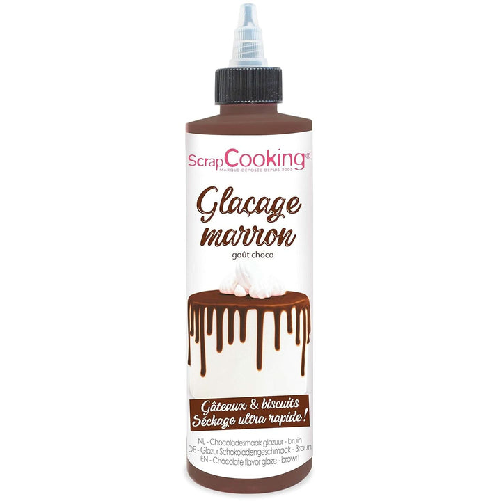 Scrapcooking, Glazura Drip Cake, 140 grame Glazuri si Decor Naty Shop Maro