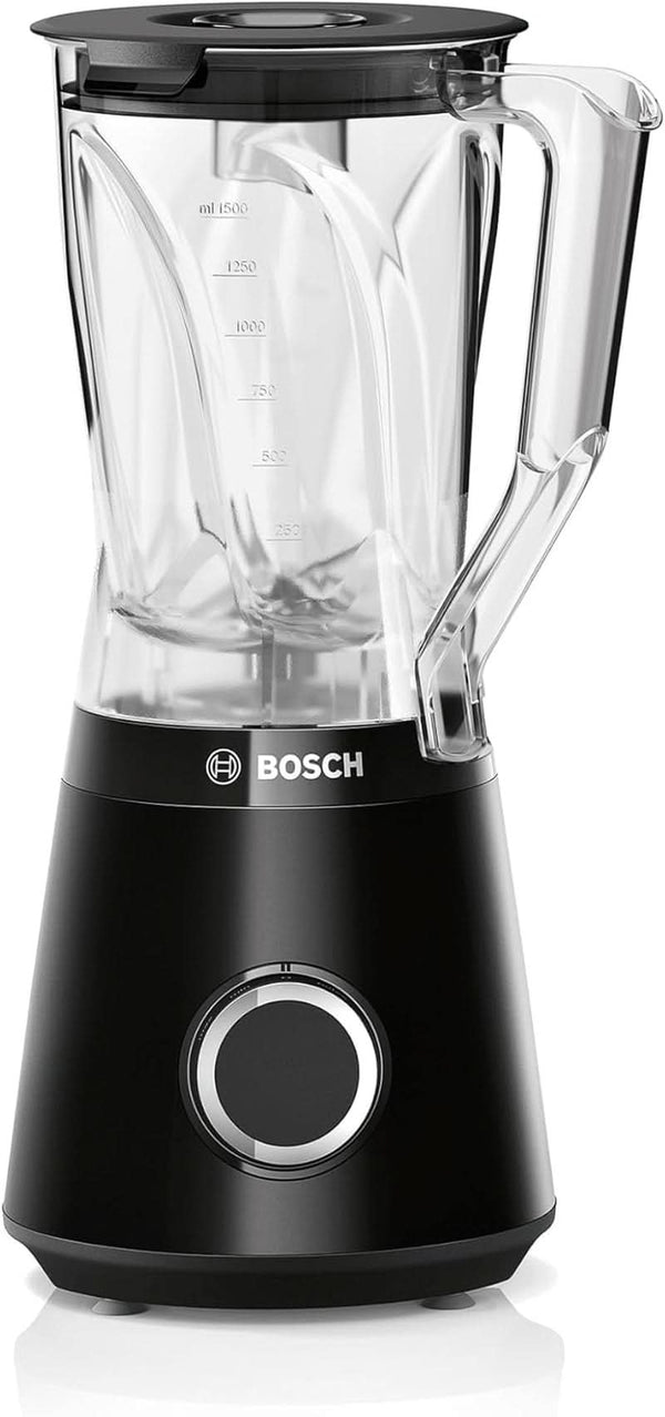 Bosch Standmixer Vitapower Serie 4 MMB6141B, Hochwertige Edelstahl-Klingen, 1,5L Tritan-Mixbehälter, Spülmaschinengeeignete Teile, 30.000 U/Min, 1200 W, Schwarz Bucatarie Naty Shop