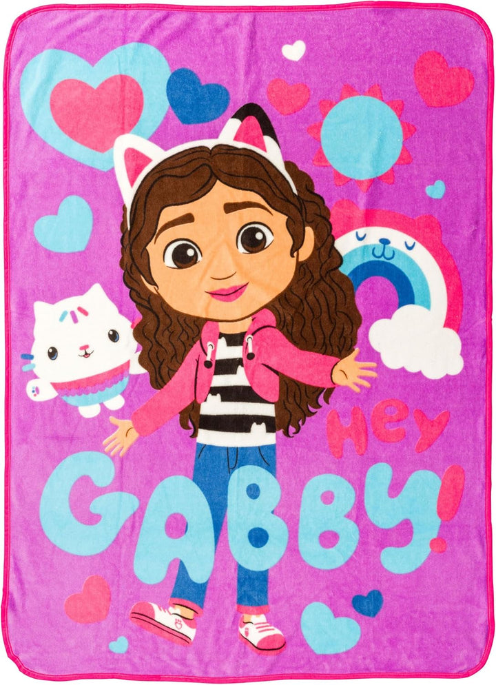 Silver Buffalo Garfield pătură pentru agățat, fleece, 114.3 X 152.4 cm Paturi si Cuverturi Silver Buffalo Casa de păpuși a lui Gabby