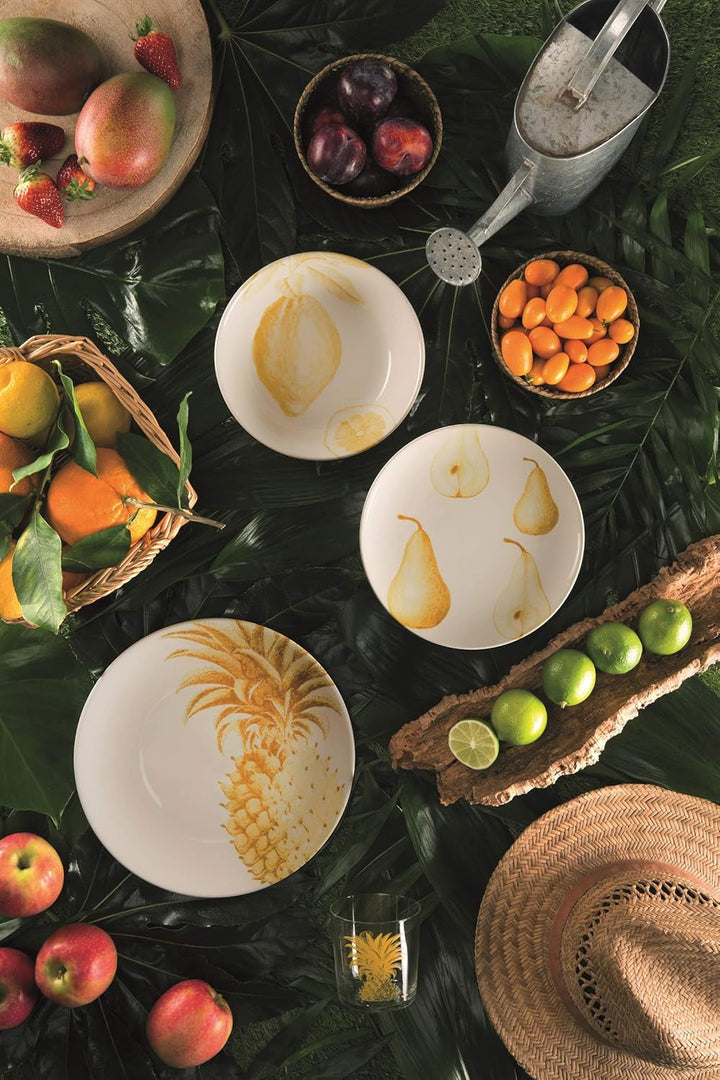 Excelsa Flora & Fauna Teller, Keramik, Mehrfarbig Seturi vesela masa Naty Shop