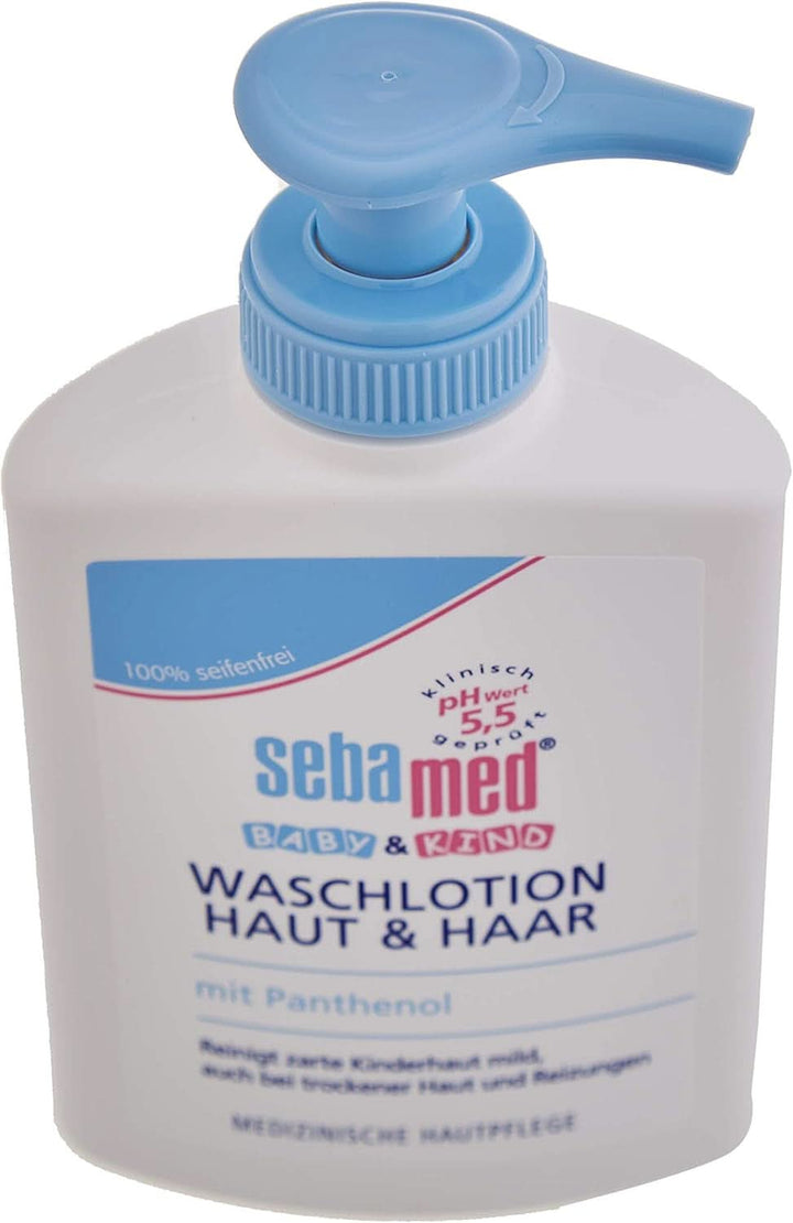 Sebamed Loțiune de spălat pentru bebeluși și copii, șampon și gel de duș, 200 ml (pachet de 3) Mama si Copilul Naty Shop