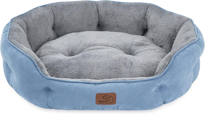 Pat pentru pisici BEDSURE, lavabil, cu pernă interioară față-verso, loc de dormit pentru pisici sau câini mici, gri