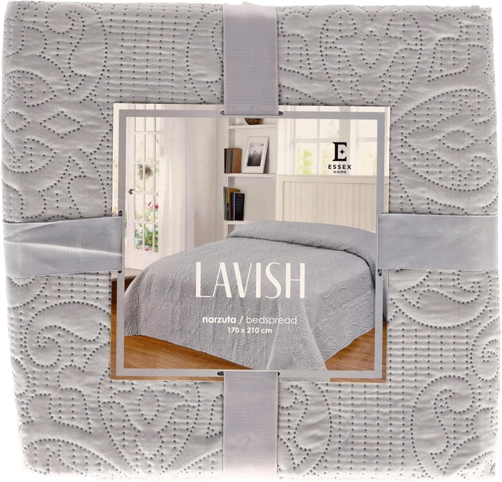 ESSEX - Cuvertură de pat 200 X 220 cm, ideală pentru dormitor, cuvertură de pat moale și confortabilă, matlasare modernă - Botanică, verde Paturi si Cuverturi Besuche den ESSEX-Store Gri (Lavish) 170 X 210 Cm