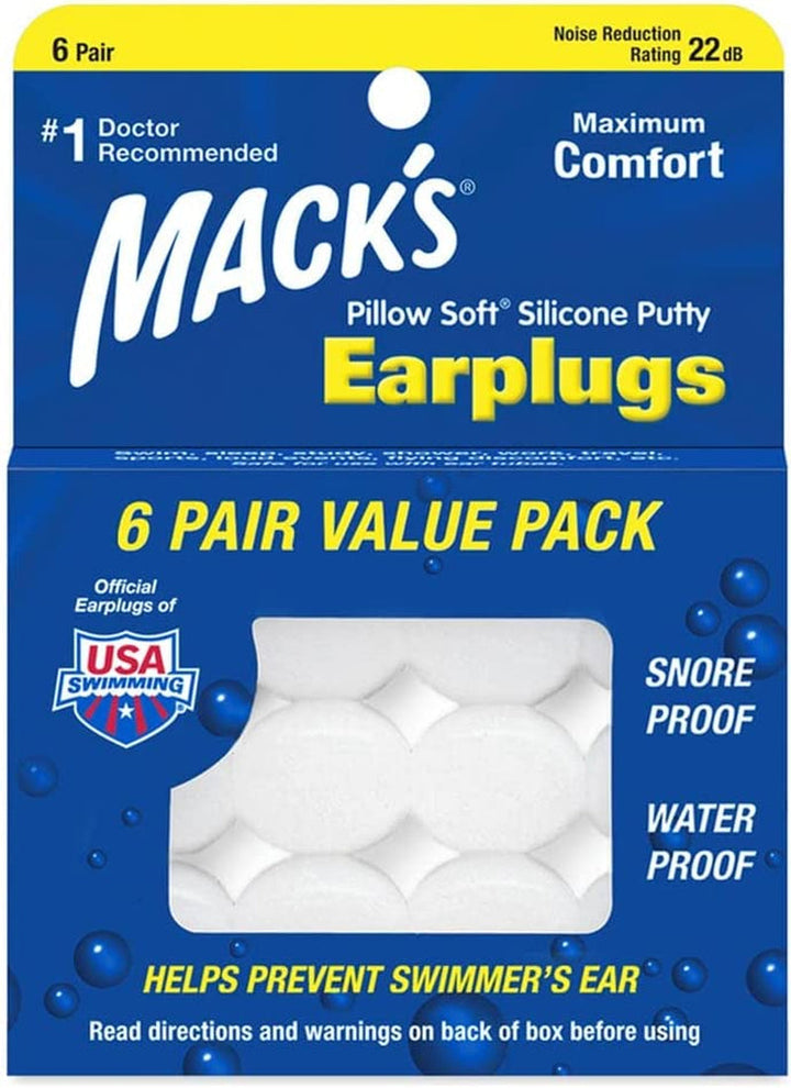 MACK'S Pillow Soft silicon dopuri de urechi, 6 perechi Perne ortopedice cervicale Naty Shop Părinți 1 StÃ¼ck (6Er Pack)