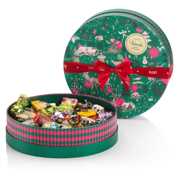 Venchi, colecția de Crăciun - Cutie cadou cu ciocolată asortată, 704 grame Bomboane de Ciocolata Naty Shop Cutie mare