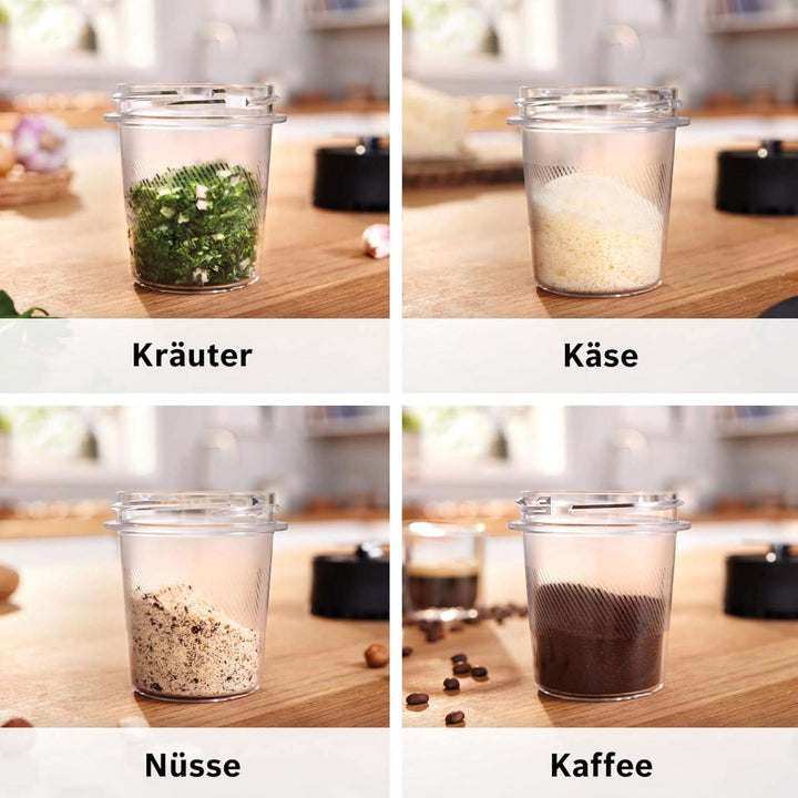 Bosch Standmixer Vitapower Serie 4 MMB6177S, Edelstahl-Klingen Made in Germany, 1,5L Thermosafe Glasbehälter, 0,6L To-Go-Flasche, Stopfer, Universalzerkleinerer, 30,000 U/Min, 1200 W, Silber Bucatarie Naty Shop