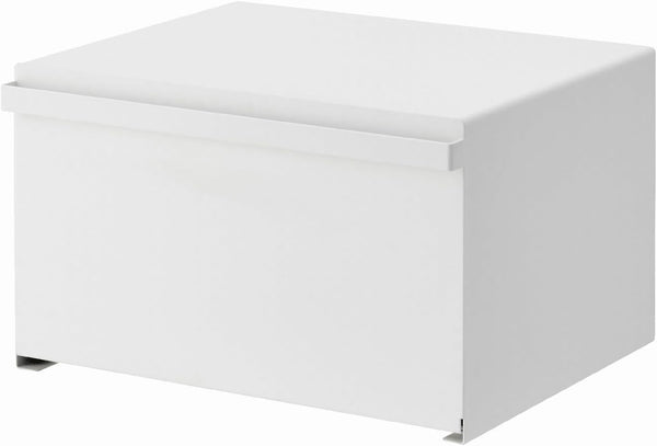 Yamazaki 4352 TOWER Coș pentru pâine, alb, oțel, minimalist, 40 x 34,5 x 24 cm Cutii depozitare alimente Naty Shop Alb O mărime