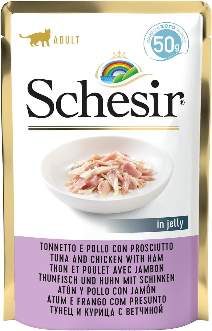 Cat Jelly Tuna With Seabass, hrană umedă pentru pisici, 30 pungi X 50 g