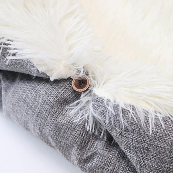 Pat pentru pisici, pat lavabil din pluș pentru pisici și câini mici, sac de dormit 2 în 1 pentru pisici, pernă caldă pentru pisici, pătură lavabilă pentru pisici, pat cuib lavabil pentru pisici, potrivit pentru uscător, (NC890)