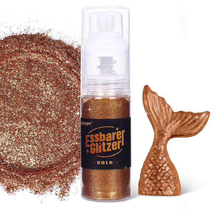 Sclipici comestibil - 10G, Sclipici auriu-roz pentru băuturi, pudră cu sclipici comestibilă, pudră de colorant alimentar, pudră aurie, pudră cu sclipici metalic, spray cu sclipici pentru cocktailuri, ciocolată, prăjituri, fondant