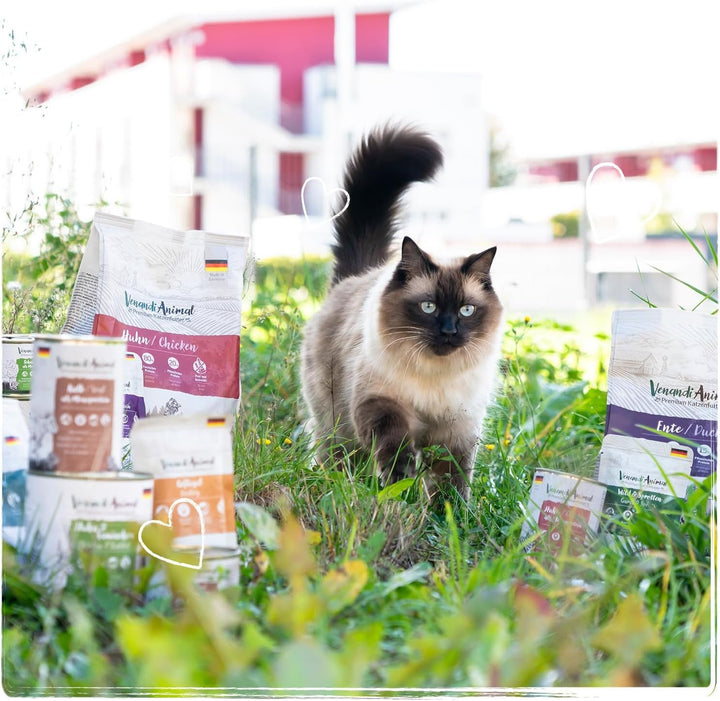 Venandi Animal - Hrană umedă premium pentru pisici, tasting pack I, pui, curcan, vită, 6 X 200 G (6-pack), fără cereale și naturală