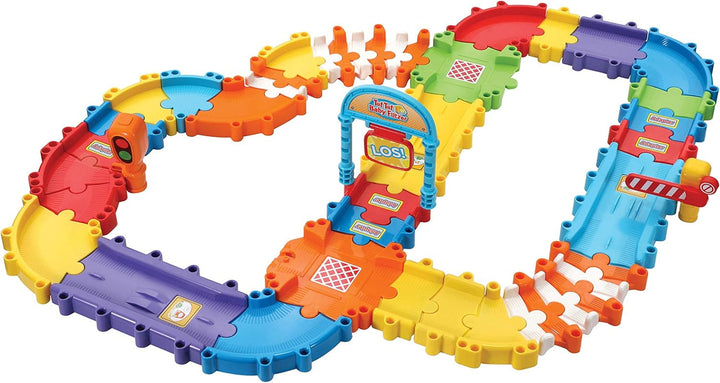 Vtech 80-521804 TUT TUT Baby Speedster - Minnie's Shopping Adventure & TUT TUT Baby Speedster - Deluxe Road Set - Set mare de expansiune cu 46 de piese și accesorii de construit 1-5 ani Jucarii Bebe Naty Shop