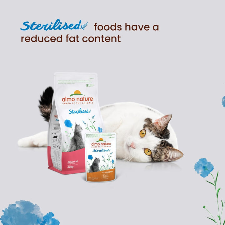 Almo Nature Hrană pentru pisici Pungă funcțională pentru pisici Sterilizată cu cod 30 X 70G