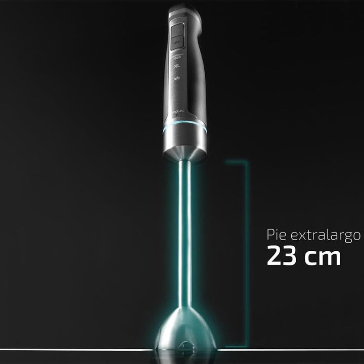 Cecotec Hand- Mixer Powergear 1500 - Klingen Aus Titanium Beschichtung, 21 Geschwindigkeitsstufen, 1500 W, Inklusiv Glas Mit Deckel. (Schwarz Und Edelstahl, XL) Bucatarie Naty Shop