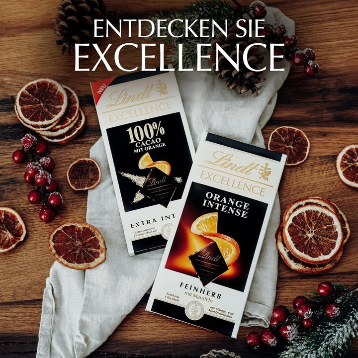 Lindt EXCELLENCE 100 % cacao - ciocolată neagră, 50 grame Bomboane de Ciocolata Naty Shop