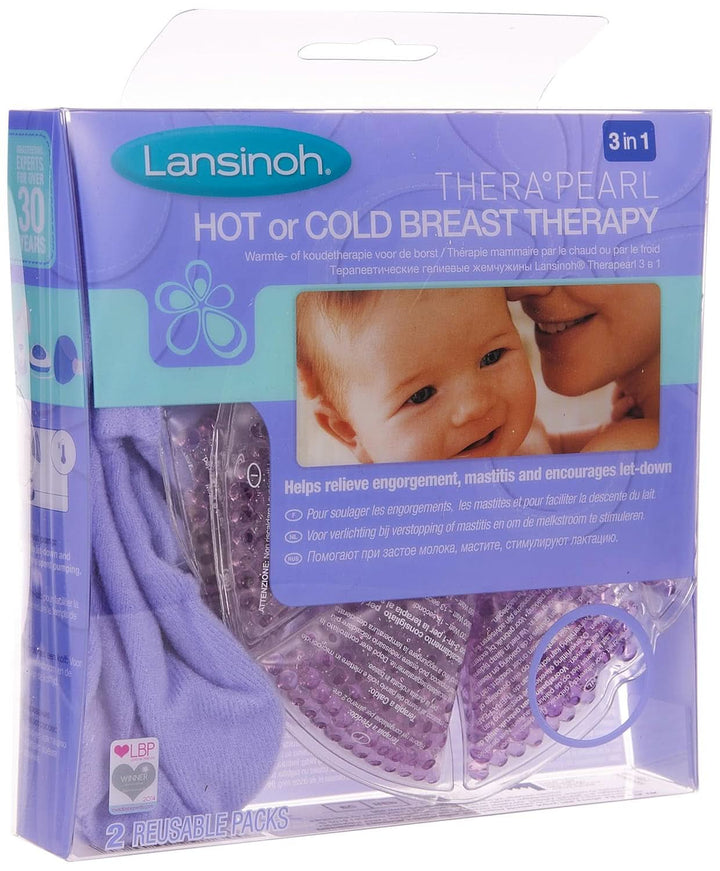 Lansinoh Therapearl 3-In-1 Breast Therapy for Breastfeeding Mums, Hot and Cold Therapy, Helps Relieve Engorgement, Mastitis and Plugged Ducts, Reusable Accesorii Hrana si Alaptare Bebe Naty Shop