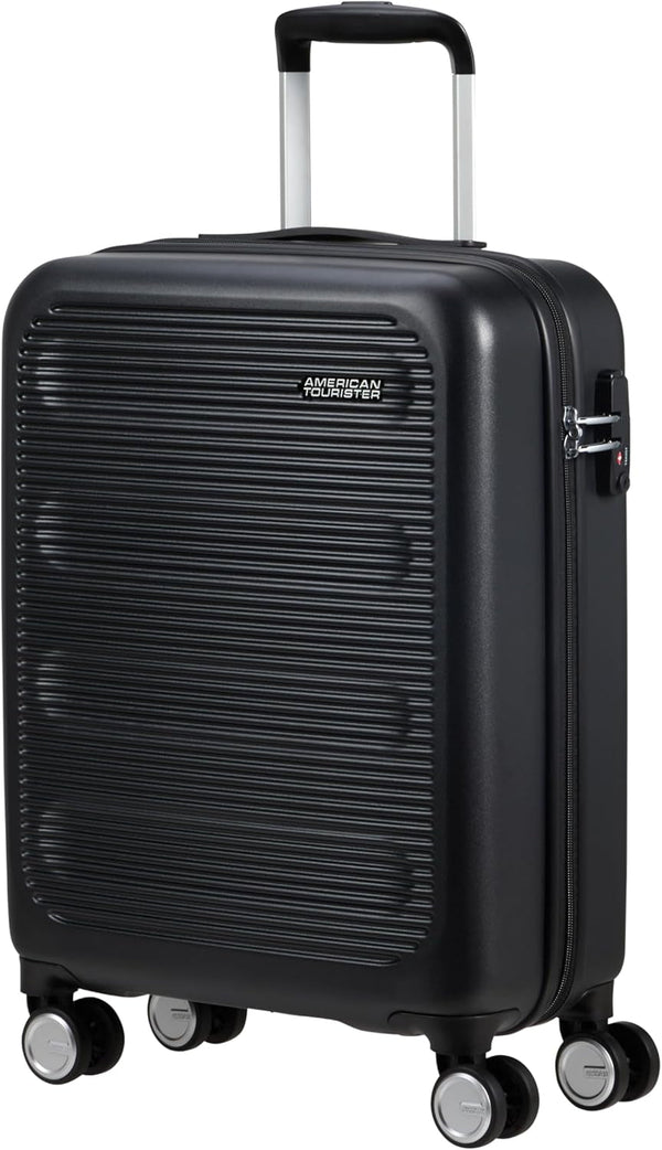American Tourister Astrobeam - Spinner S, Bagaj de mână, 55 cm, 36 L, Negru (Storm Black) Bagaje și echipament de călătorie Naty Shop Negru (Storm Black) S (55 Cm - 36 L)