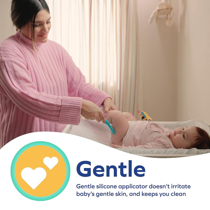 Aplicator de cremă pentru scutece Nuby - Spatulă pentru cremă împotriva erupțiilor cutanate | inclusiv cutie de călătorie | potrivit de la naștere Copii - Baie si Skincare Naty Shop