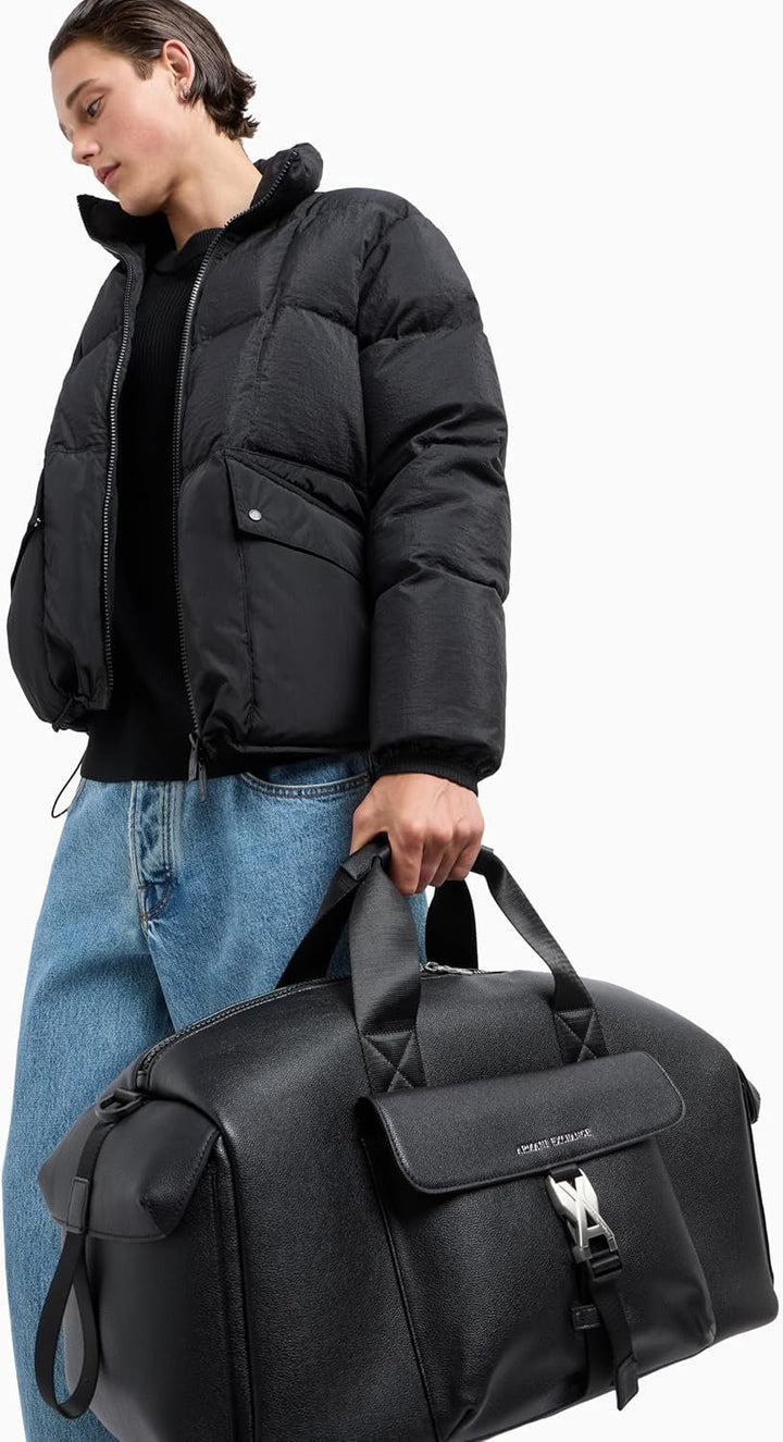 Armani Exchange geantă de voiaj pentru bărbați Matthew, durabil, închidere Ax Tuc Bagaje și echipament de călătorie Naty Shop