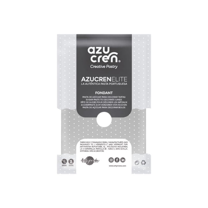 Azucren, Roll Fondant, Roll Fondant gri, ușor de utilizat, neted, flexibil, moale și pliabil, perfect pentru decorarea torturilor, Halal, Kosher, fără gluten, aromă de lămâie (250 G) Pasta de zahar Naty Shop 250 G