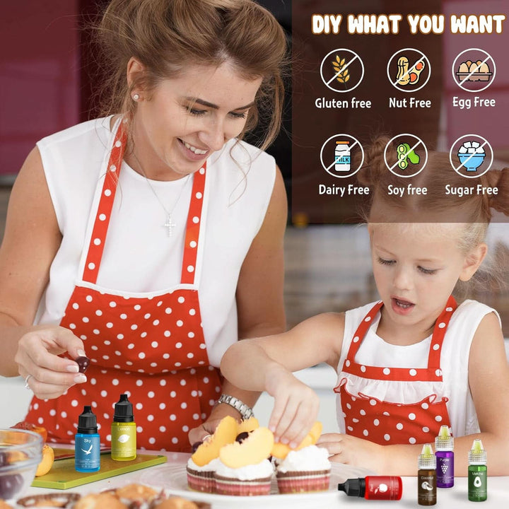 Coloranti alimentari lichizi, concentrati, pentru prajituri Naty Shop